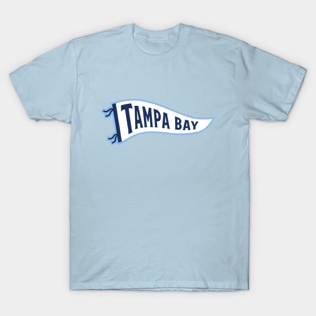 Tampa Bay Pennant - Light Blue T-Shirt by KFig21